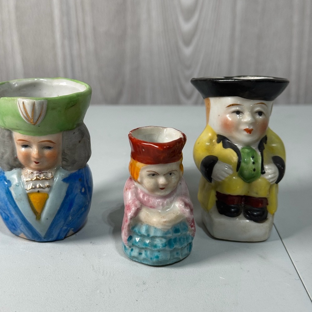 VINTAGE Miniature‎ Toby Mug Hand Painted In Japan Colonial English Style Decor